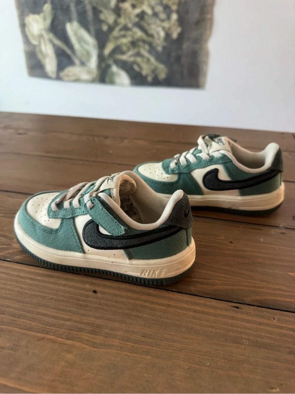 Nike Air Force 1 Low Easyon Green/White/Black 9C - Picture 6 of 6